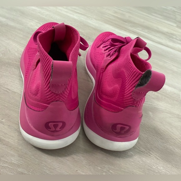 Lululemon Pink High Top Sock Fit Running Shoes Sneakers Women's Size 8.5 - Picture 4 of 7